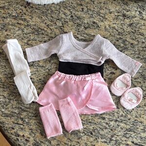 American Girl Pink and Black Ballet Outfit